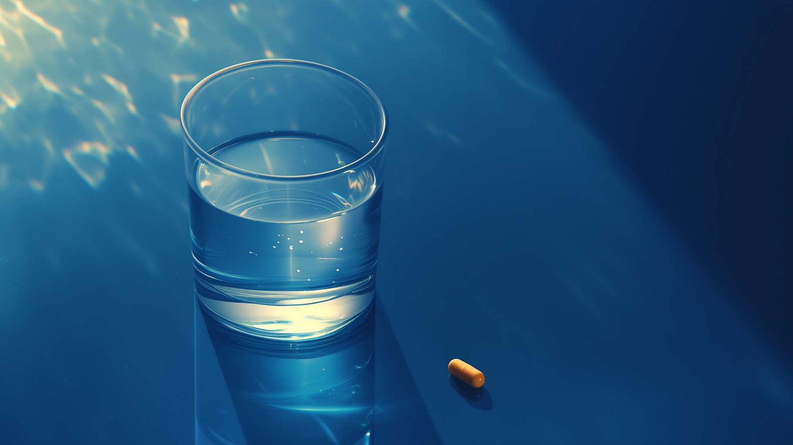 Wasserglas Neben Nahrungsergänzung Kapsel